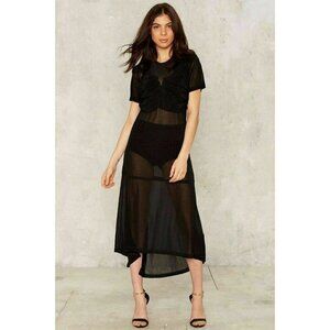 Vintage Commes des Garçons Vintage Mia Black Sheer Dress By Nasty Gal $600